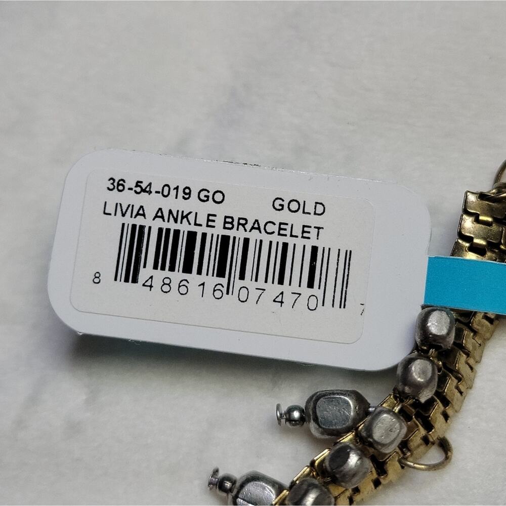 NWT Shiraleah Livia Gold and Silver Dagger Anklet Ankle Bracelet - Picture 4 of 6
